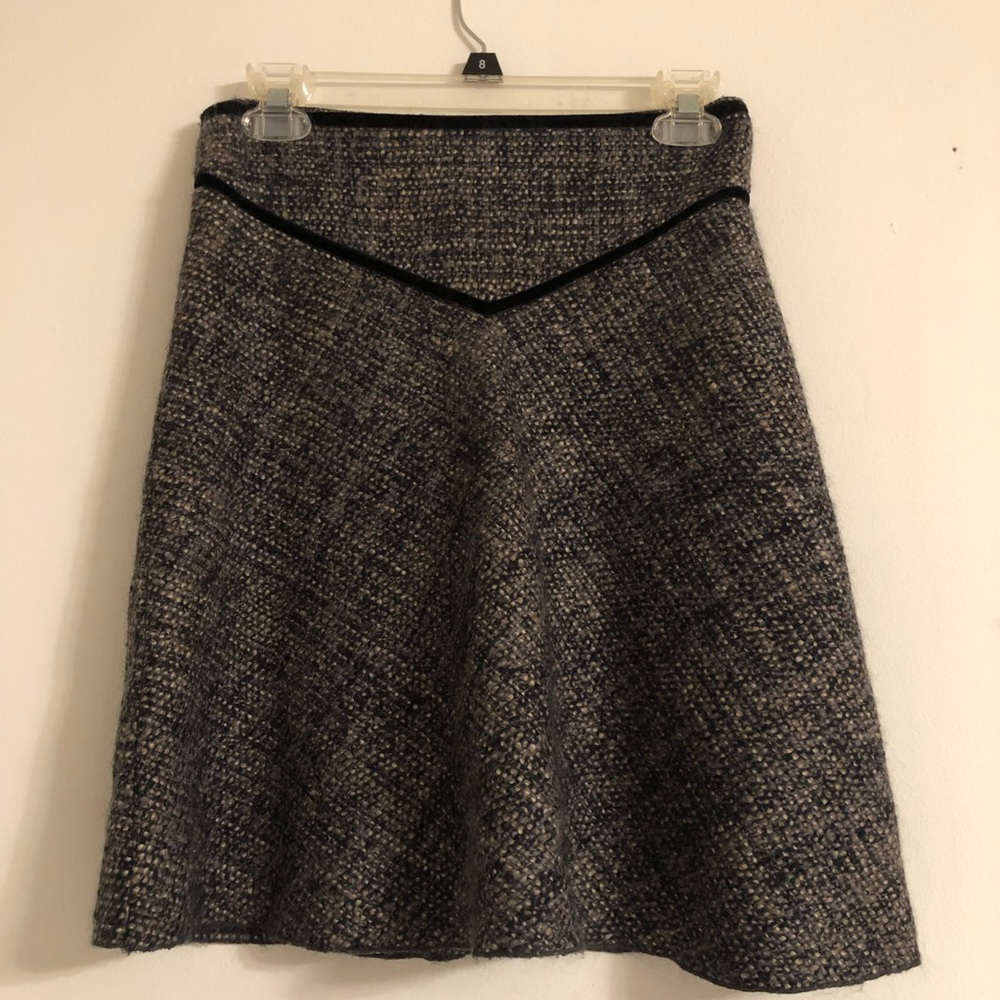 Grannycore Grey Wool Club Monaco skirt